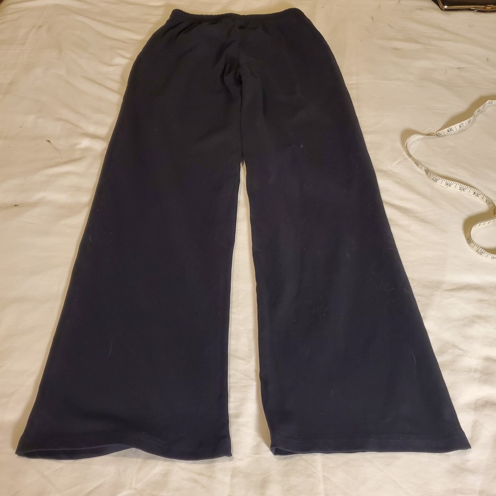 Parke Black 100% Cotton Wide Leg Lounge Pants Elastic Waist Small